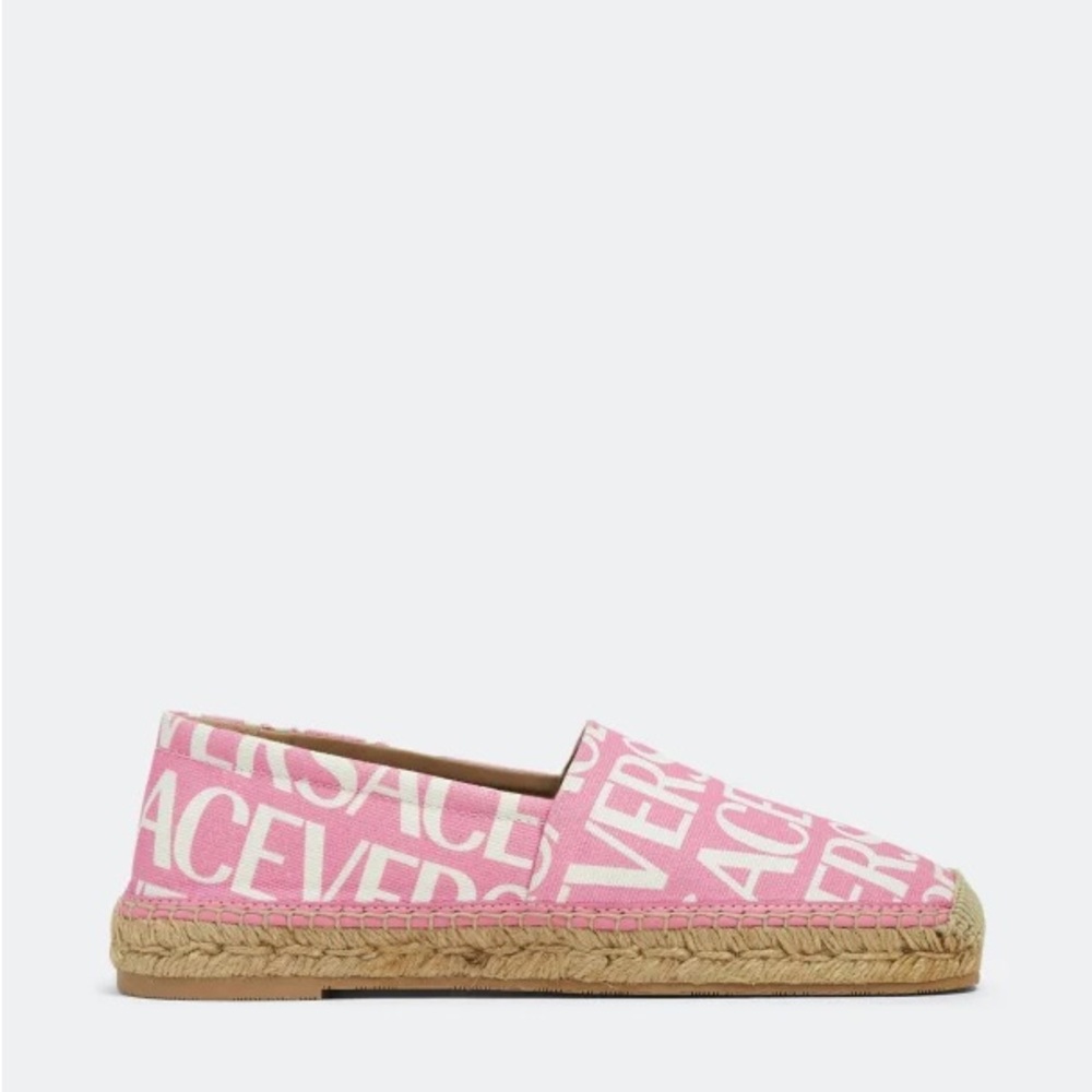 New Authentic VERSACE Espadrilles Rosado Versace La Greca Signature - Picture 7 of 15